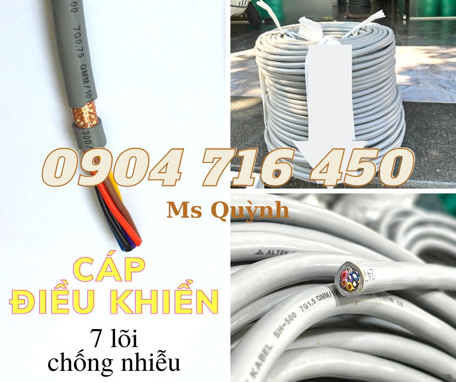 Cáp điều khiển 7 lõi chống nhiễu Hồ Chí Minh, Đà Nẵng, Hà Nội
