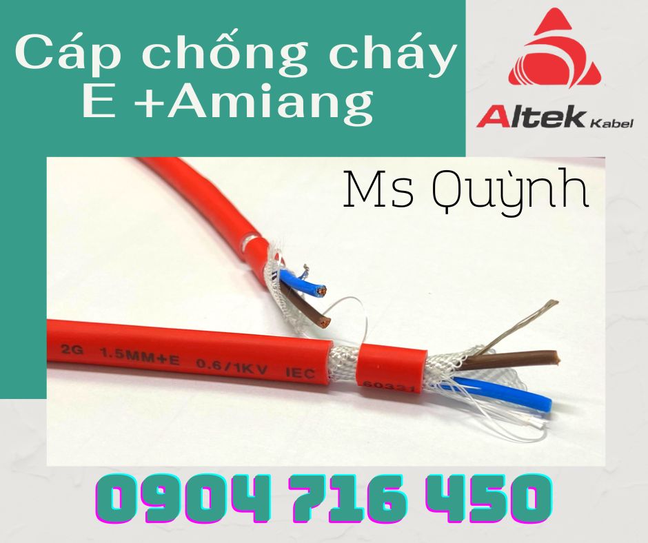 Cáp chống cháy Amiang Altek Kabel hàng sẵn kho Hà Nội