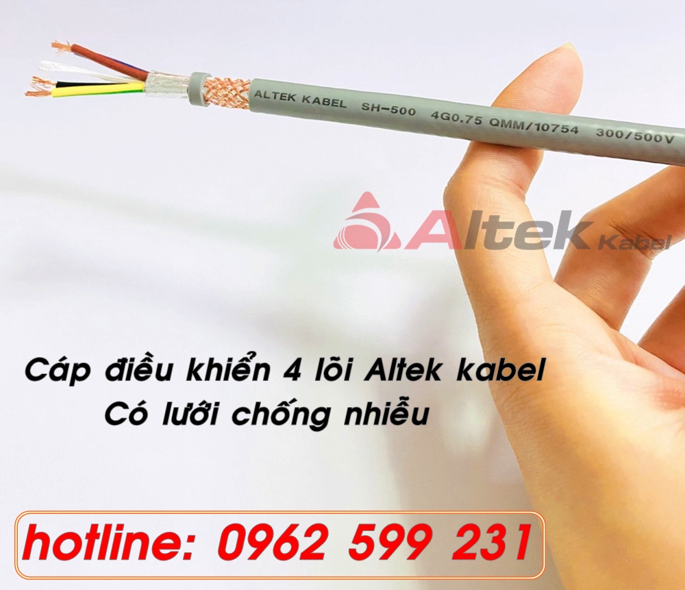 Cáp điều khiển 4 lõi altek kabel chống nhiễu