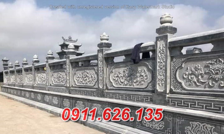 Tường Rào Lan Can Đá Đẹp Nguyên Khối Phù Hợp Nhà Thờ Họ