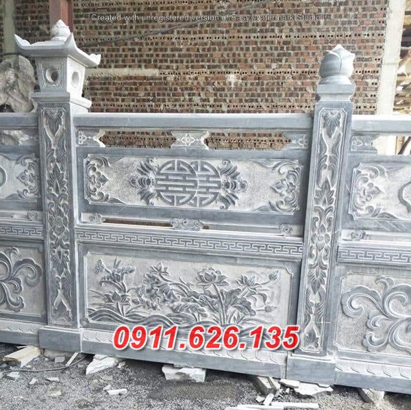 Tường Rào Lan Can Đá Đẹp Nguyên Khối Phù Hợp Nhà Thờ Họ
