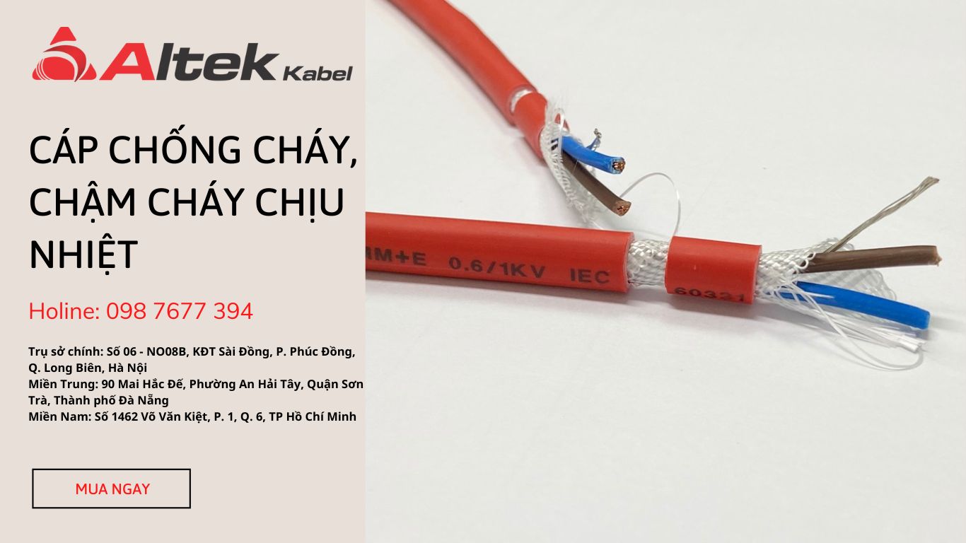 Cáp chống cháy amiang chịu nhiệt, cáp chống cháy Altek Kabel