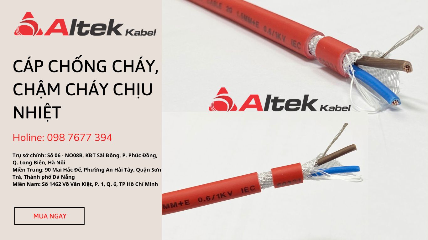 Cáp chống cháy amiang chịu nhiệt, cáp chống cháy Altek Kabel