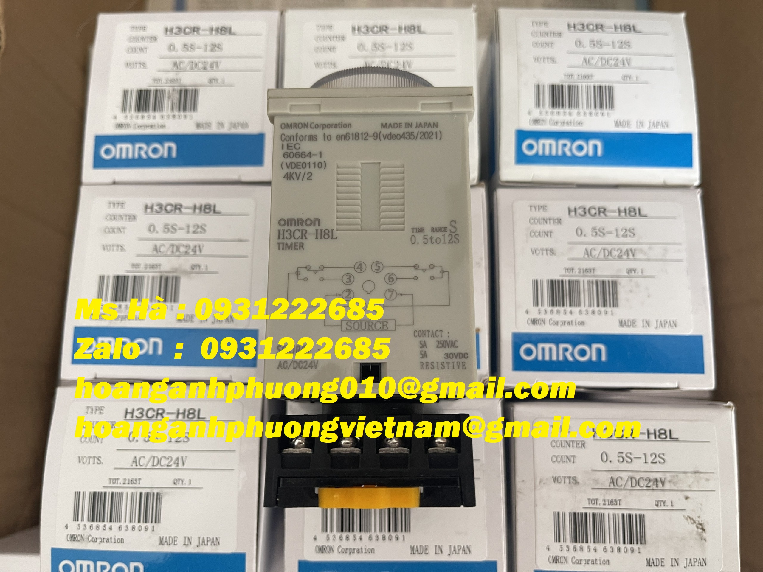 Rờ le thời gian dòng Omron H3CR-H8L mới, giá cạnh tranh