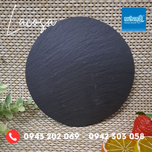 Đĩa đá đen, khay đá đen chụp ảnh món ăn Lacosa