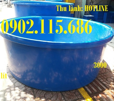 Thùng nhựa dung tích lớn 3000 lít, trậu nhựa tròn 3000 lít