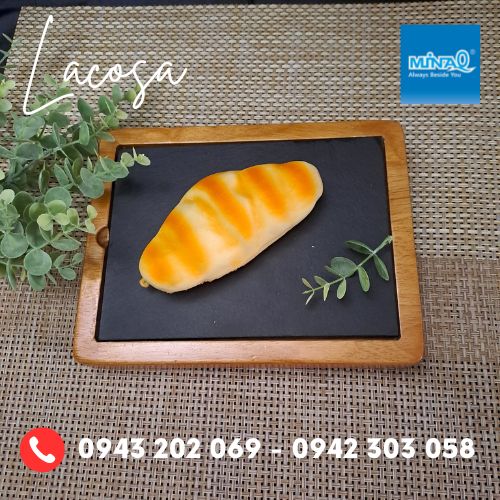 Đĩa đá đen, khay đá trưng bày món ăn Lacosa