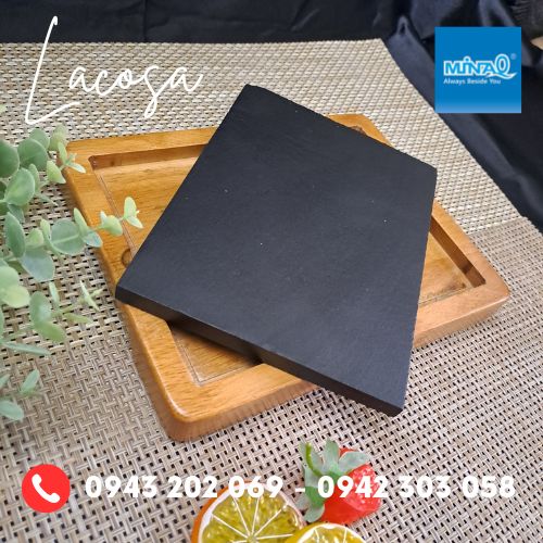 Đĩa đá đen, khay đá trưng bày món ăn Lacosa