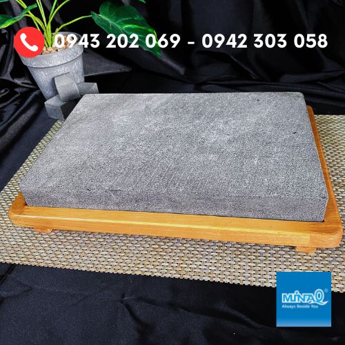 Khay đá nướng thịt chính hãng Lacosa hình chữ nhật