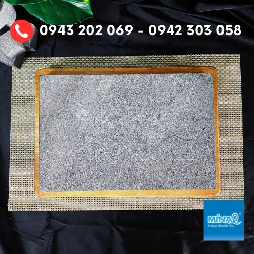 Khay đá nướng thịt chính hãng Lacosa hình chữ nhật