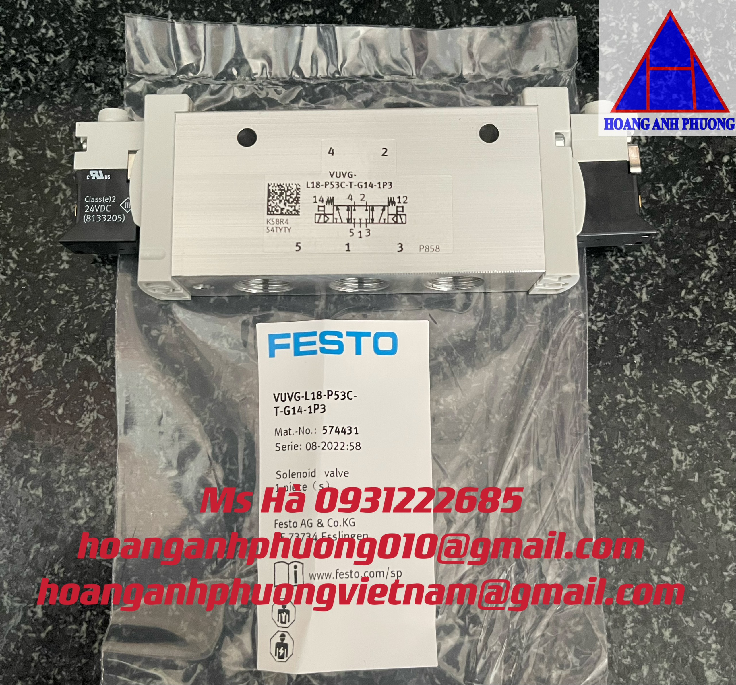 Air solenoid VUVG-L18-P53C-T-G14-1P3 festo - giao hàng nhanh chóng
