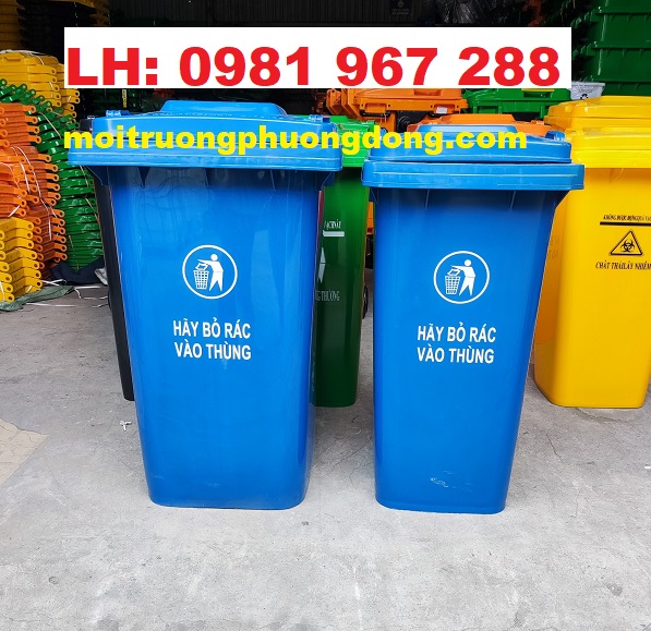 Bán thùng rác nhựa 120L màu xanh giá rẻ taị Miền Bắc