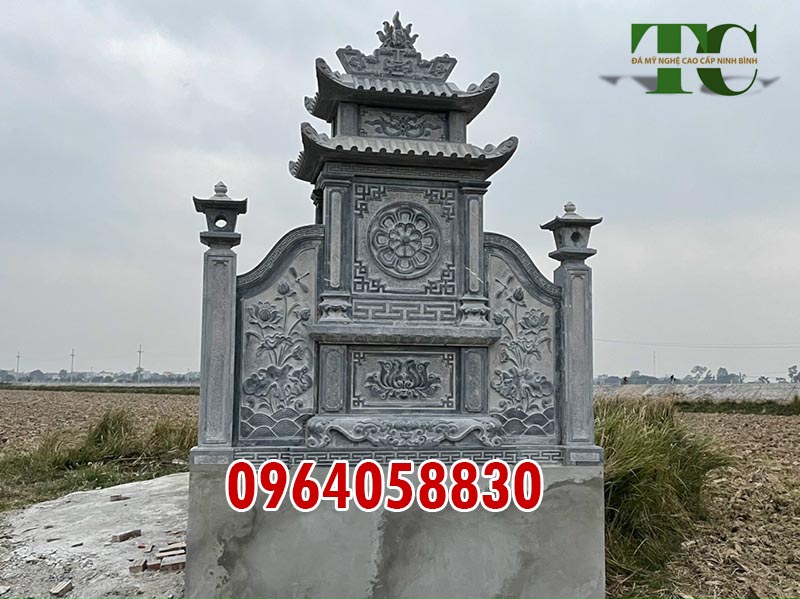 Xây khu lăng mộ đá đơn giản diện tích nhỏ Thái Bình