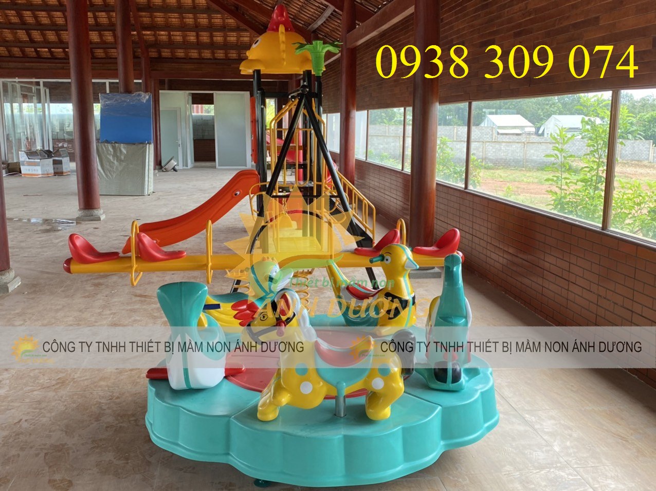 Mâm xoay 5 con thú bằng nhựa Composite AD1005