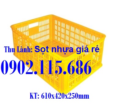 Thùng nhựa rồng H250, sóng nhựa hở H250, Sóng nhựa rỗng 610x420x250