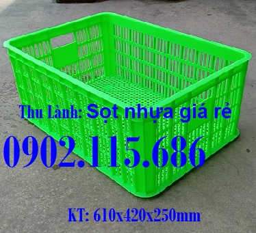 Thùng nhựa rồng H250, sóng nhựa hở H250, Sóng nhựa rỗng 610x420x250