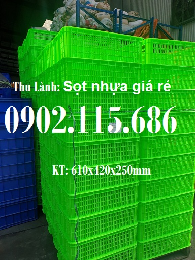Thùng nhựa rồng H250, sóng nhựa hở H250, Sóng nhựa rỗng 610x420x250