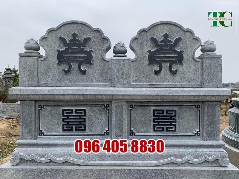 mộ đá đôi cao cấp nhất bạt tay Ninh Bình 2023