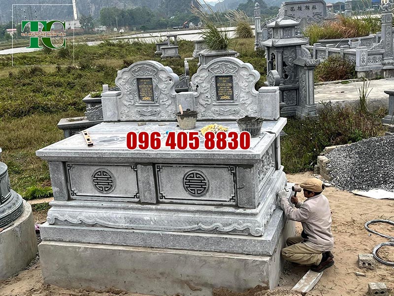 mộ đá đôi cao cấp nhất bạt tay Ninh Bình 2023