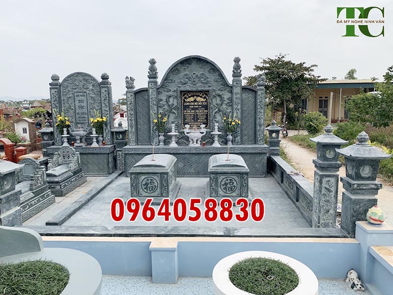 Xây lăng mộ đá đẹp cao cấp thờ gia tiên Tuyên Quang