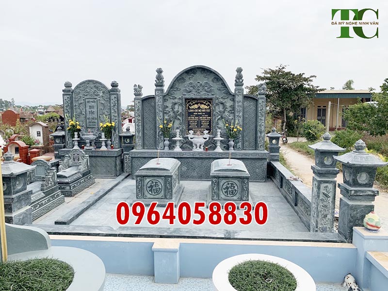 Xây lăng mộ đá đẹp cao cấp thờ gia tiên Tuyên Quang