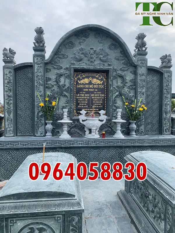 Xây lăng mộ đá đẹp cao cấp thờ gia tiên Tuyên Quang