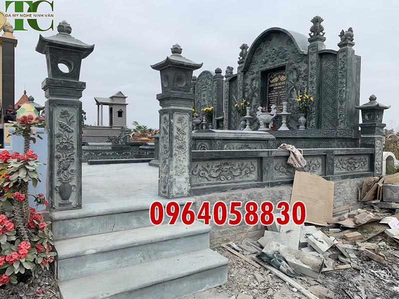 Xây lăng mộ đá đẹp cao cấp thờ gia tiên Tuyên Quang