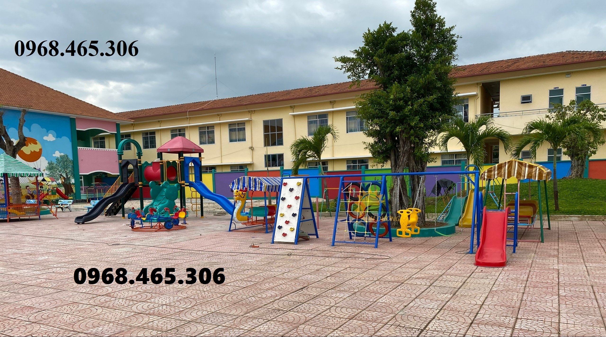 Xích đu liên hoàn kết hợp thang leo đa năng