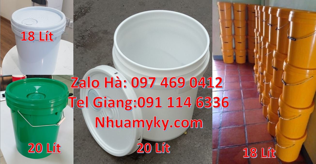 xô nhựa 5 lít quai sắt,thùng nhựa 20 lít quai nhựa giá rẻ nhất thị tru