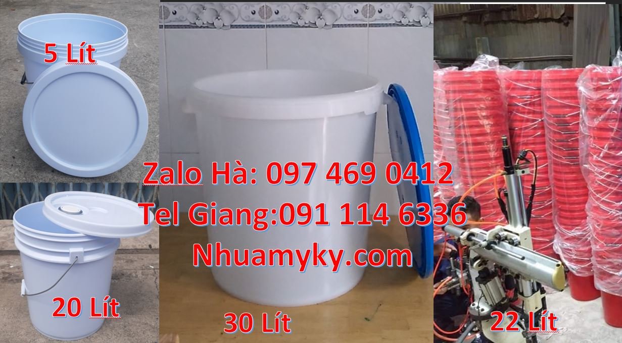 xô nhựa 5 lít quai sắt,thùng nhựa 20 lít quai nhựa giá rẻ nhất thị tru