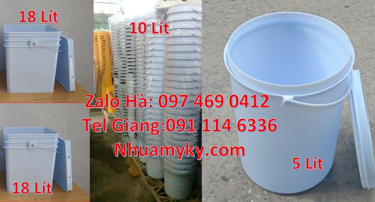 xô nhựa 5 lít quai sắt,thùng nhựa 20 lít quai nhựa giá rẻ nhất thị tru