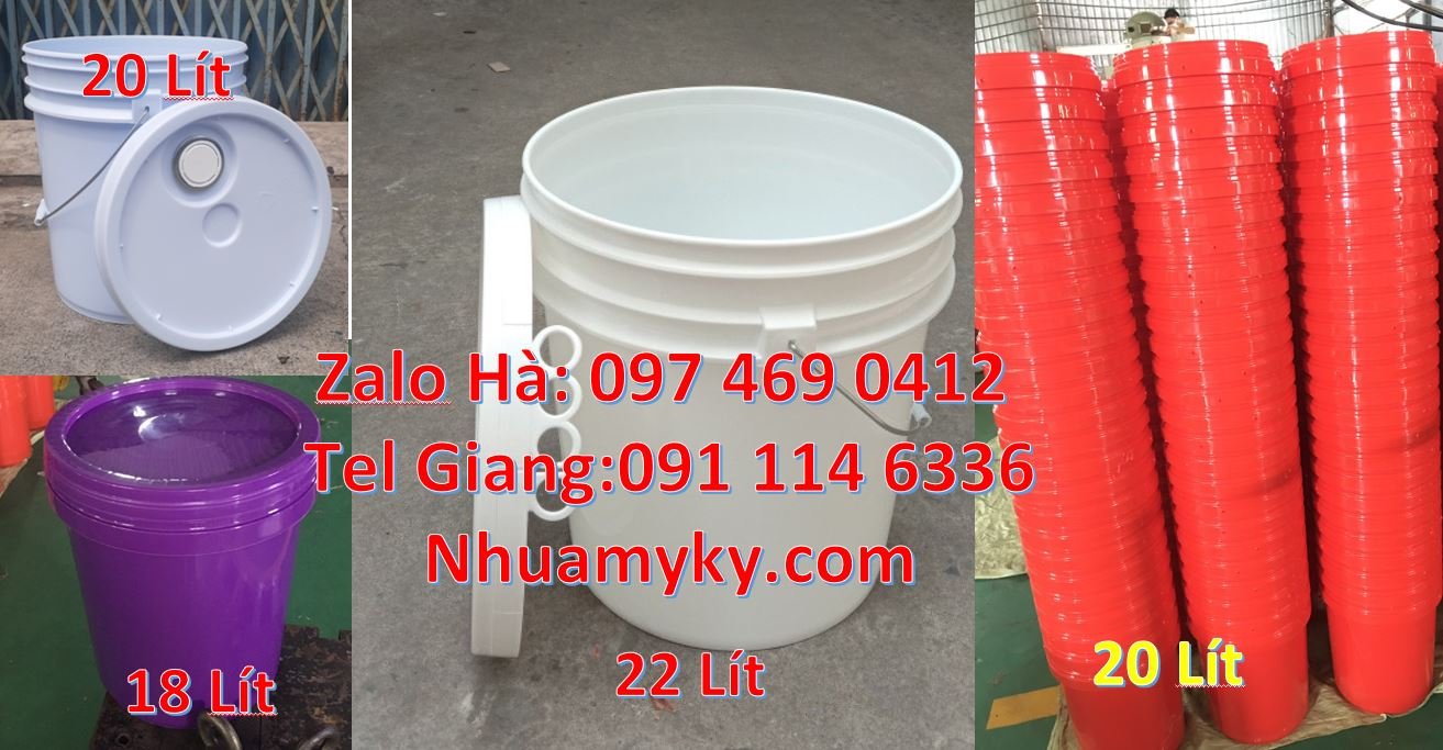xô nhựa 5 lít quai sắt,thùng nhựa 20 lít quai nhựa giá rẻ nhất thị tru