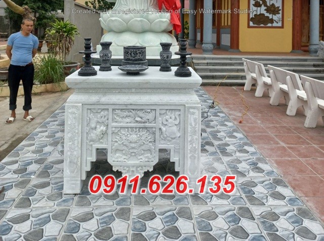 Mẫu Bộ Bát Lư hương Đá Đẹp Bằng Đá Xanh Nguyên Khối