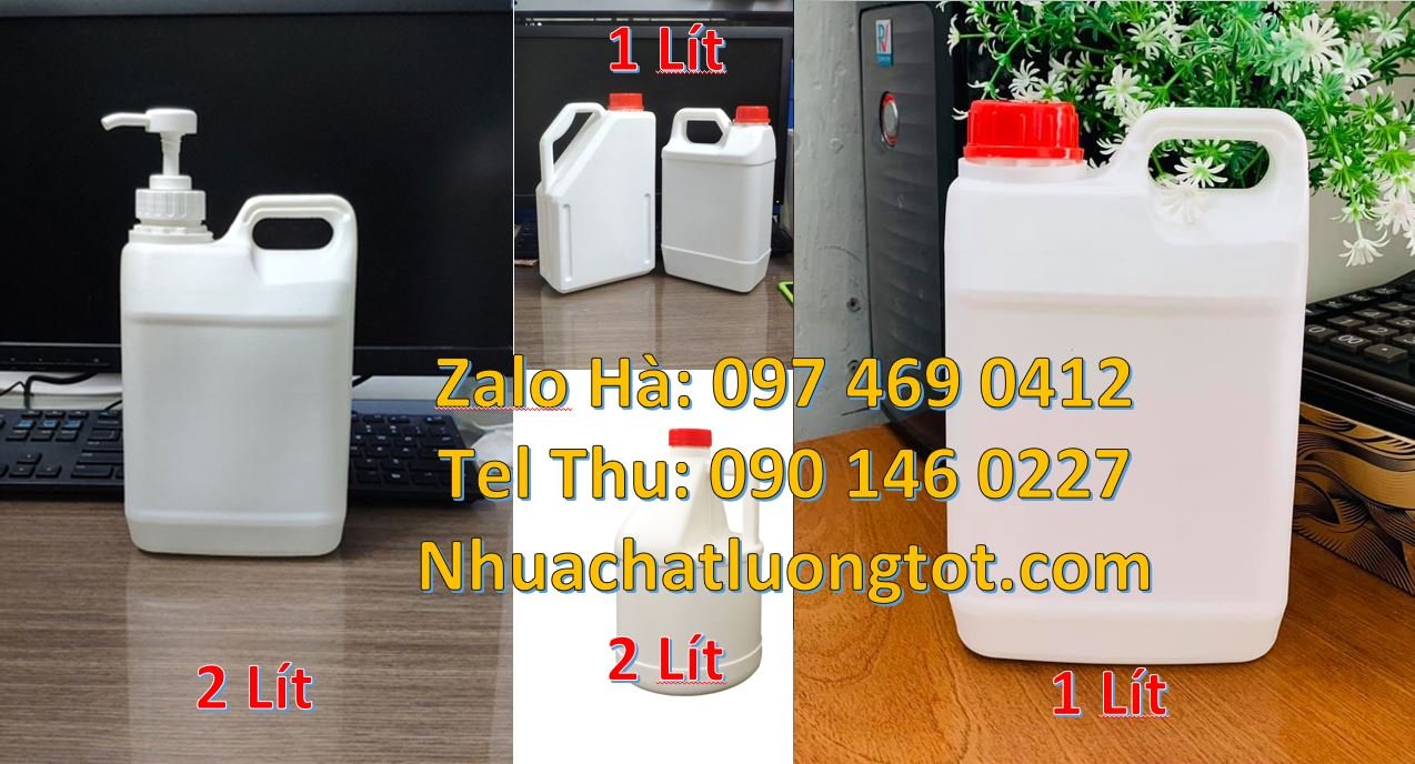 can đựng axit 4 lít 10 lít can 2 lít đựng nước giặt, can nhựa 1 lít mo