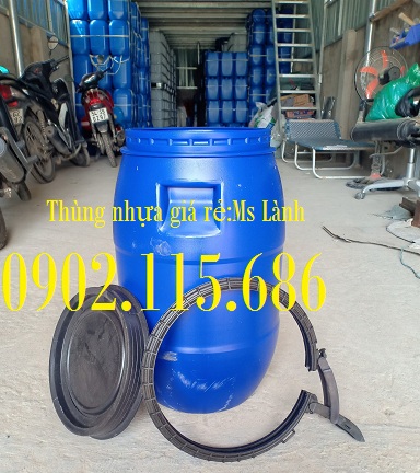 Thùng phuy nhựa 30 lít, thùng phuy nắp mở 30 lít