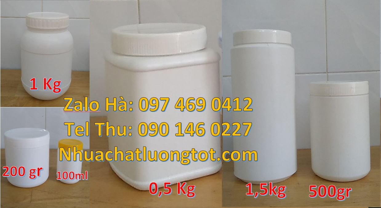 hũ 250g đựng bột,hũ đựng dung môi 200g sỉ lẽ hũ nhựa 50g 150g giá rẻ n