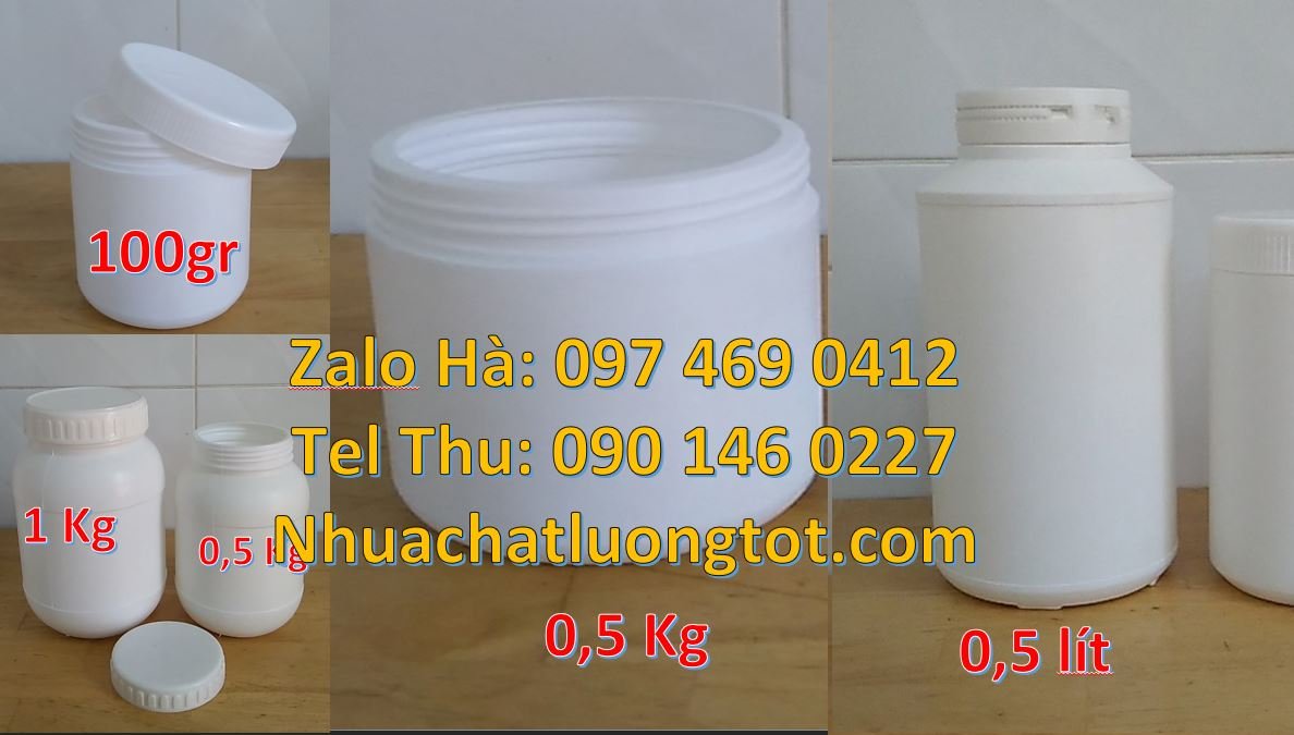 hũ 250g đựng bột,hũ đựng dung môi 200g sỉ lẽ hũ nhựa 50g 150g giá rẻ n