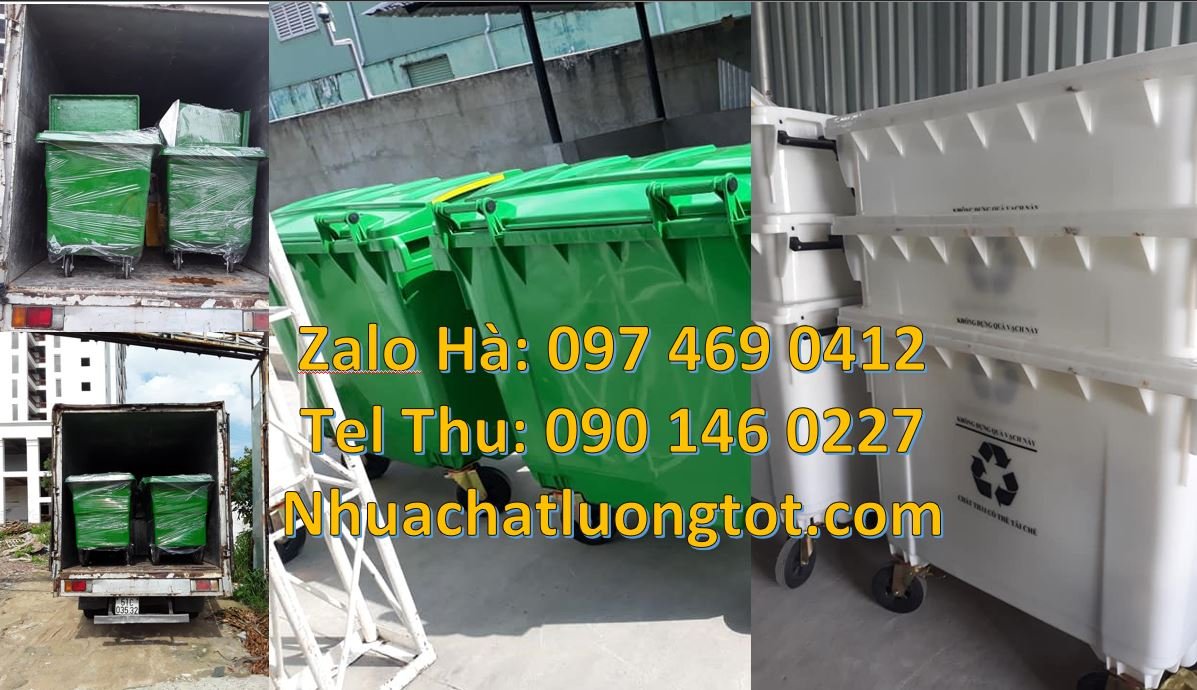xe thu gom rác.xe chở rác 1000l xe chờ rác công nghiệp 660l giá rẻ nha