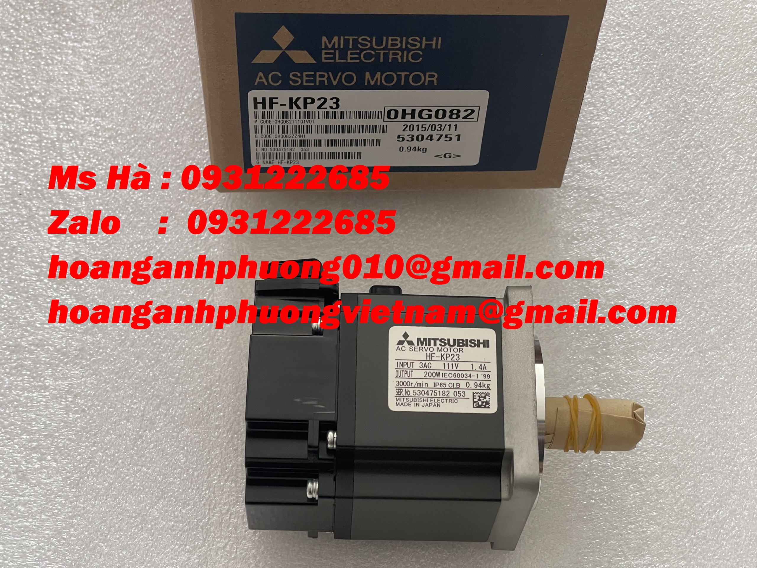 Motor servo 100W HF-KP23 mitsubishi - nhập khẩu