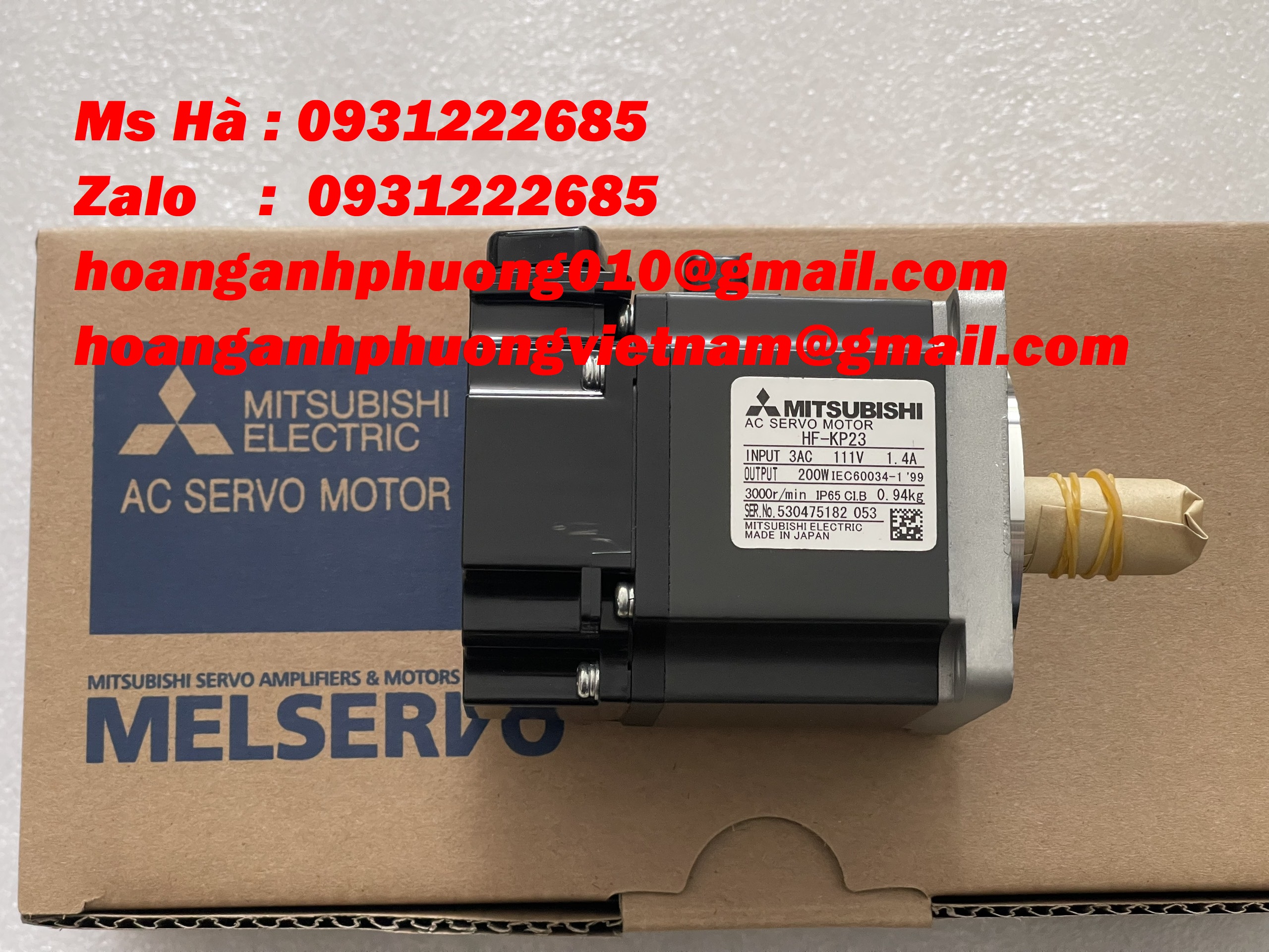 Motor servo 100W HF-KP23 mitsubishi - nhập khẩu