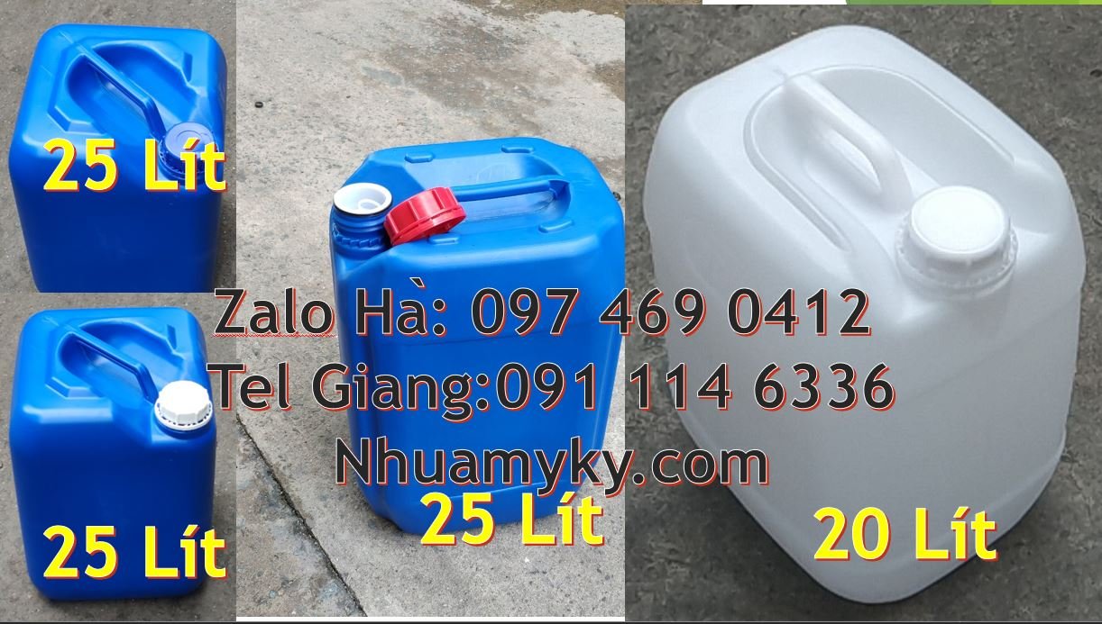 can nhựa 20l giá rẻ can 25l màu trắng can 20l vuông xanh giá rẻ nhất