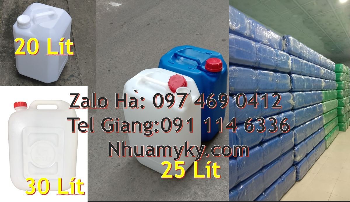 can nhựa 20l giá rẻ can 25l màu trắng can 20l vuông xanh giá rẻ nhất