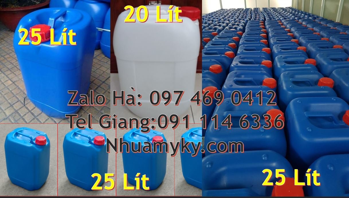 can nhựa 20l giá rẻ can 25l màu trắng can 20l vuông xanh giá rẻ nhất