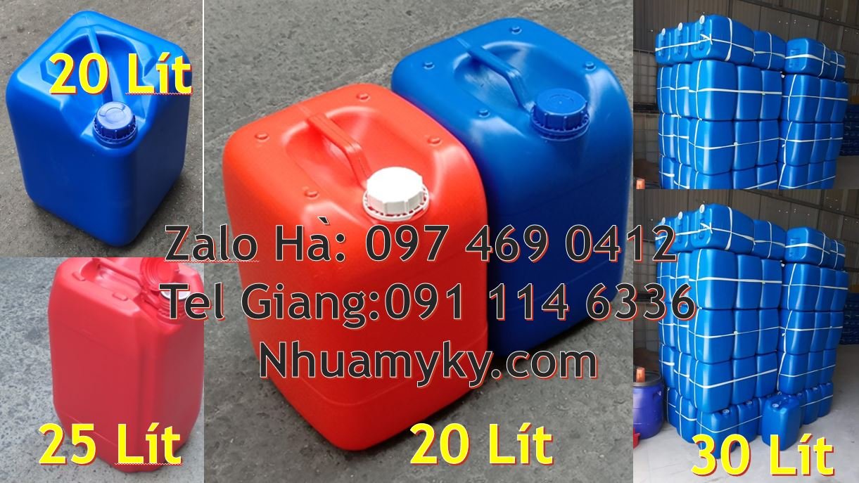 can nhựa 20l giá rẻ can 25l màu trắng can 20l vuông xanh giá rẻ nhất