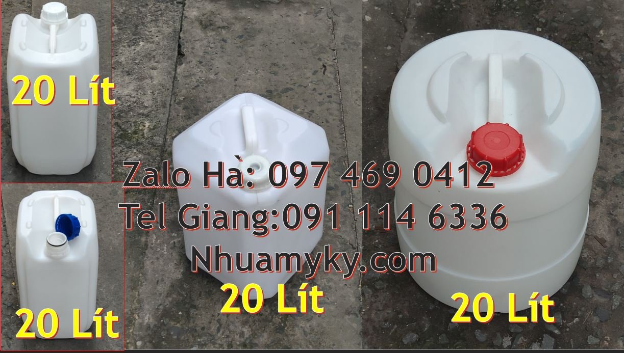can nhựa 20l giá rẻ can 25l màu trắng can 20l vuông xanh giá rẻ nhất