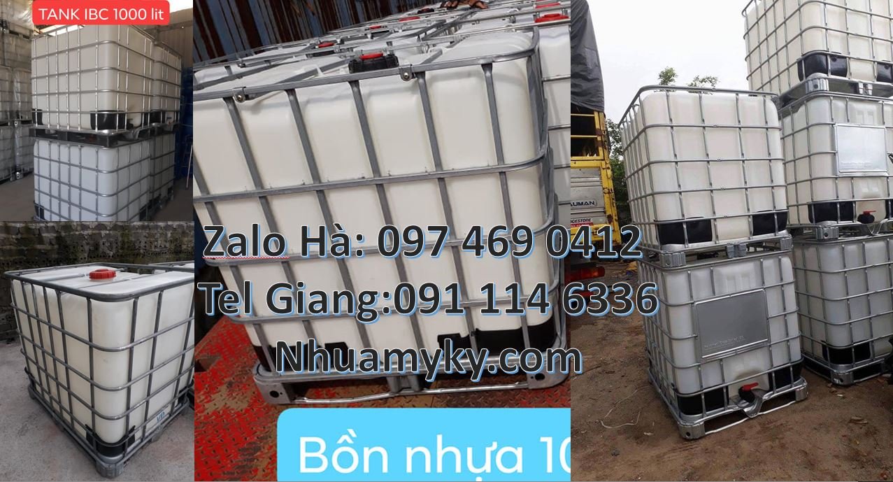 thùng nhựa hóa chất 1000l bồn ibc thùng nhựa dung tích lớn 1000l giá r