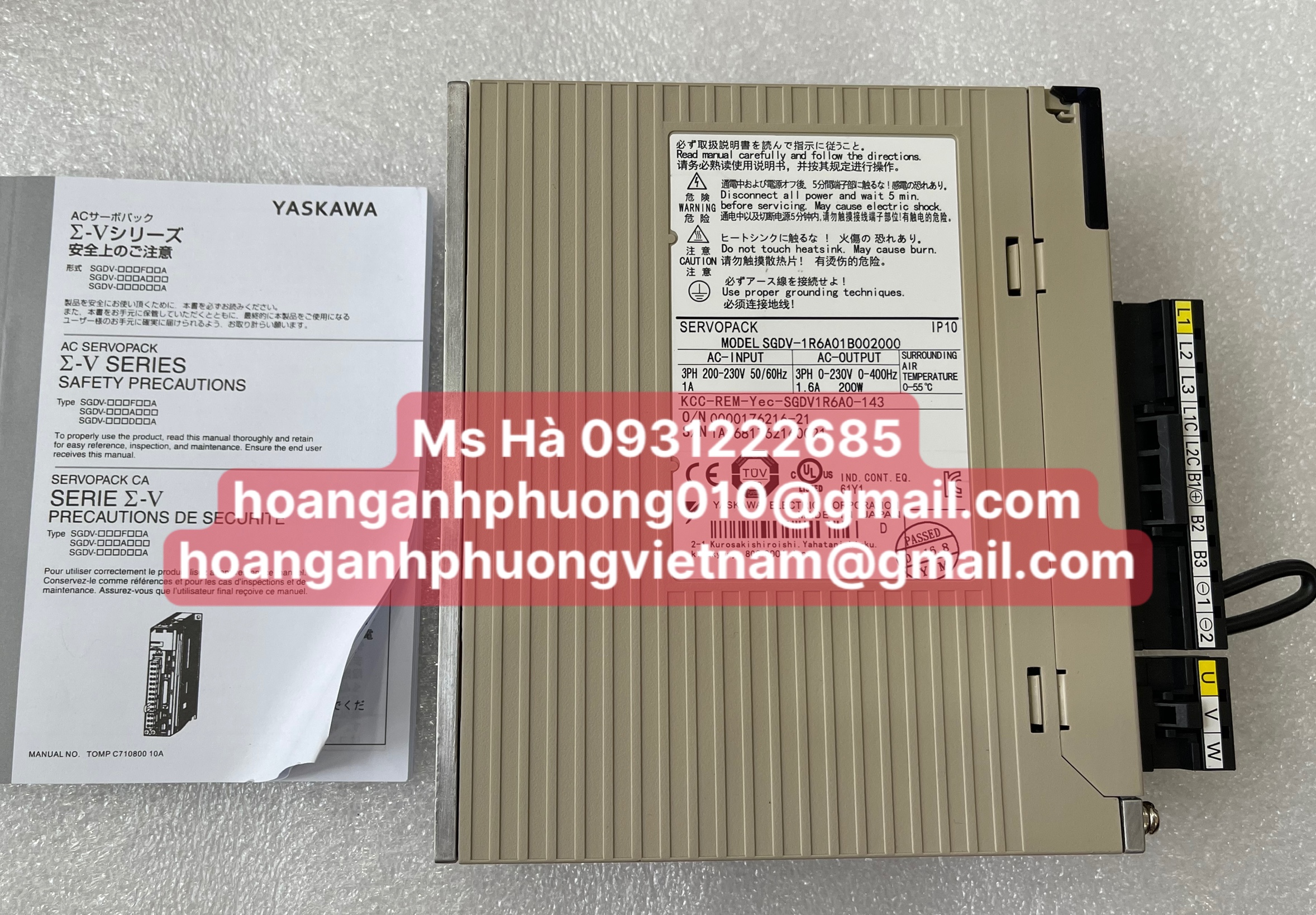 SGDV-1R6A01B002000, bộ điều khiển, chính hãng 100%, yaskawa