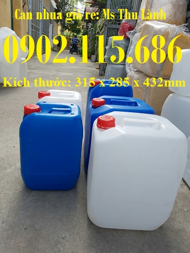 Can nhựa 30 lít vuông, can nhựa 30 lít, can 30 lít
