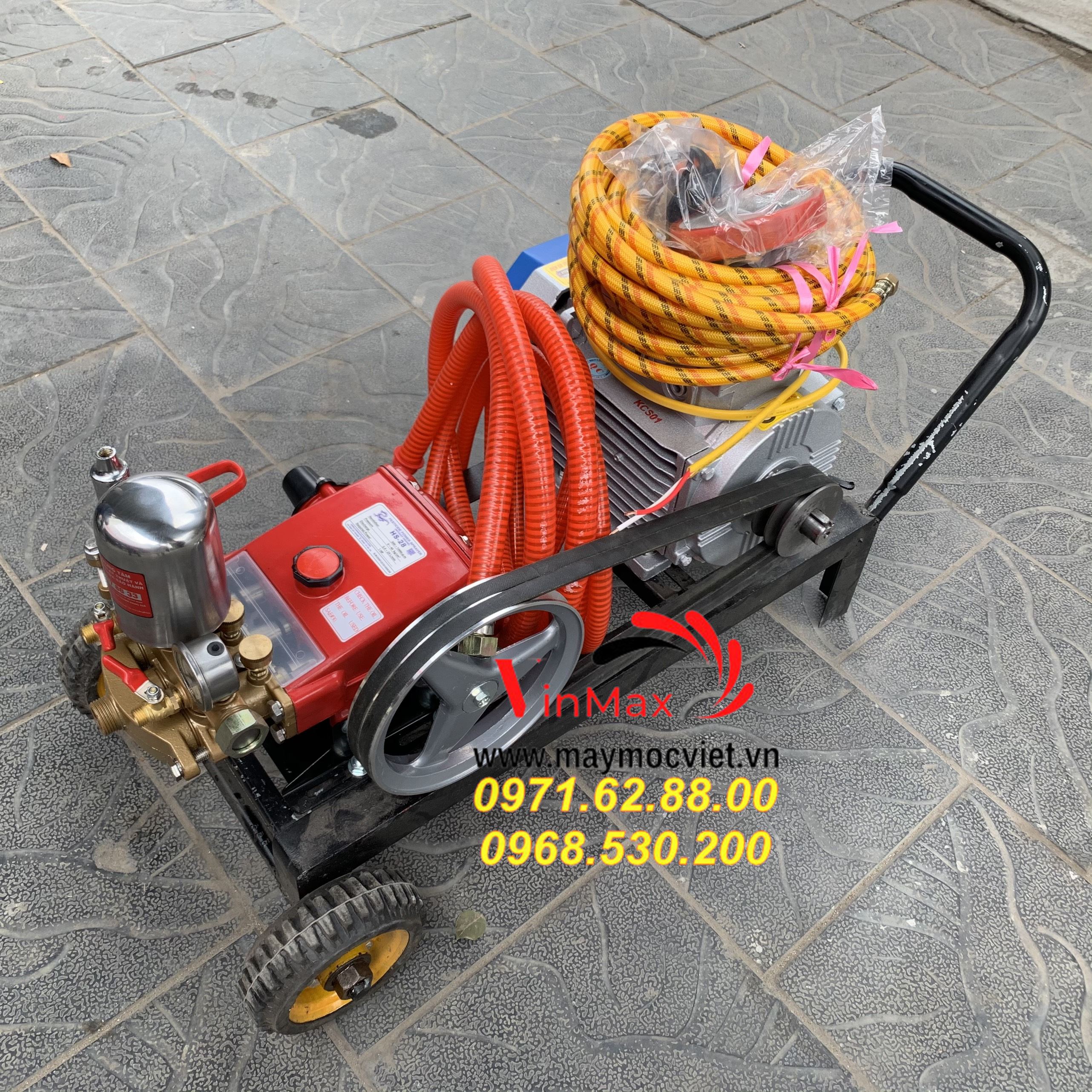 Máy phun thuốc dây đai 2hp xịt áp lực cao