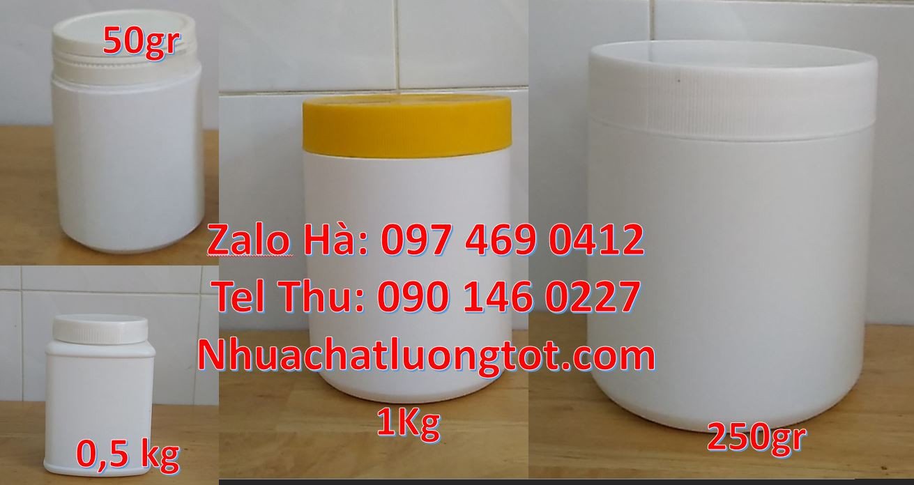 hũ vuông 0.5kg hũ đựng thuốc sâu,hũ nhựa 2kg hdpe giá rẻ,hũ tròn nắp k